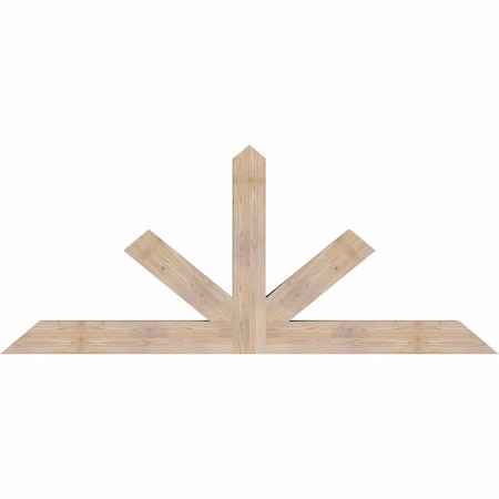 Ekena Millwork Saratoga Smooth Timber Gable Bracket, Douglas Fir, 84"W x 35"H x 5 1/2"D x 5 1/2"F, 10/12 Pitch GBW084X35X0606SAR00SDF